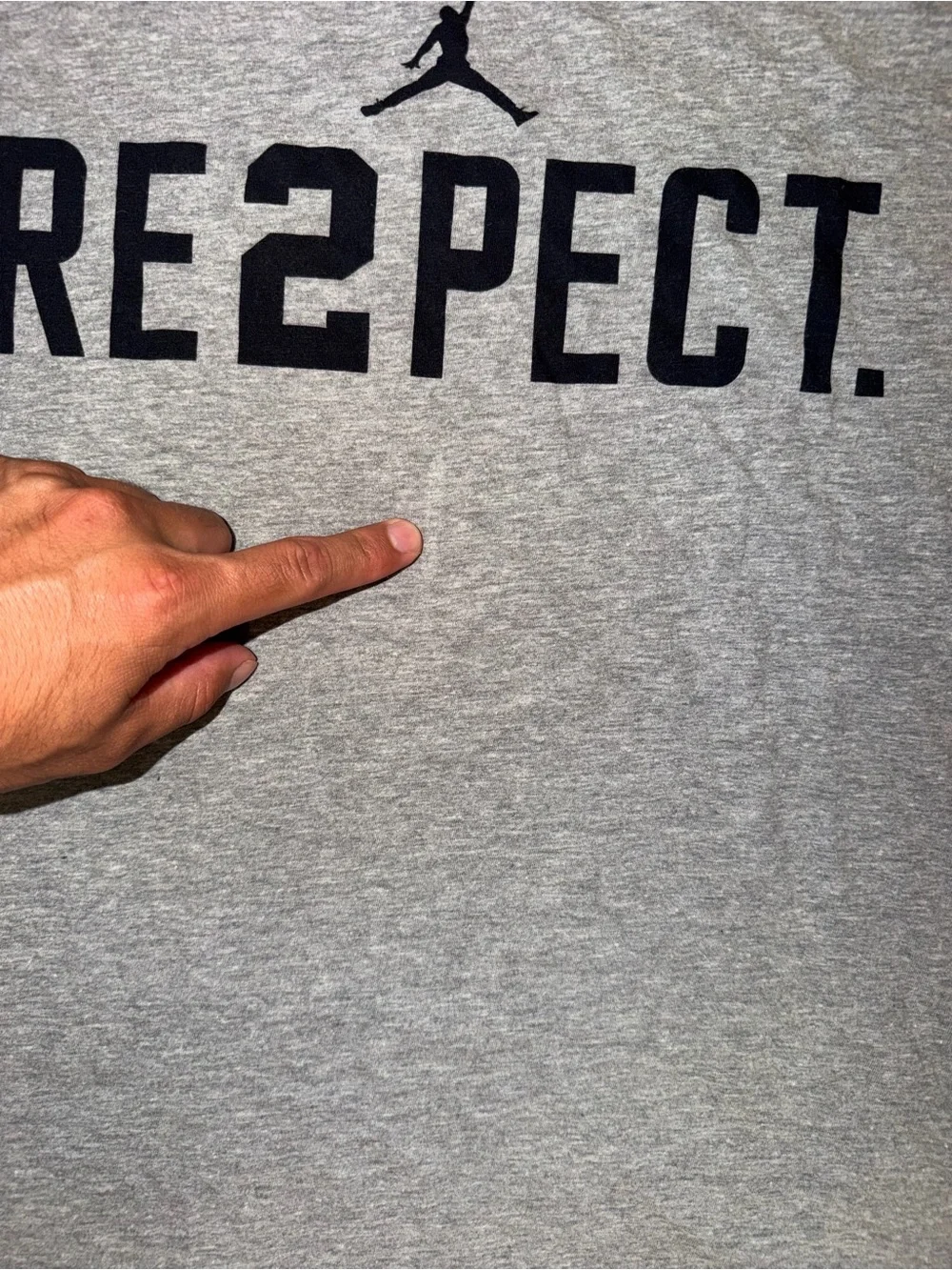 Jordan Brand RE2PECT Gray Graphic T-Shirt Respect size XL